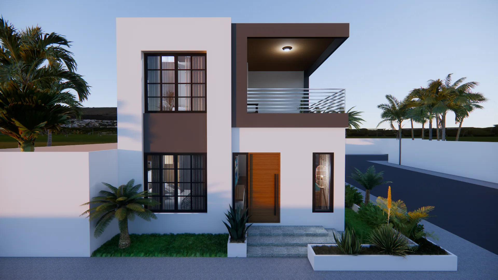 Exterior rendering of a new construction home